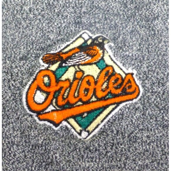 VTG Baltimore Orioles Polo Shirt XL By Pro Edge 1997 MLB Heather Gray Short Slee - Picture 2 of 7